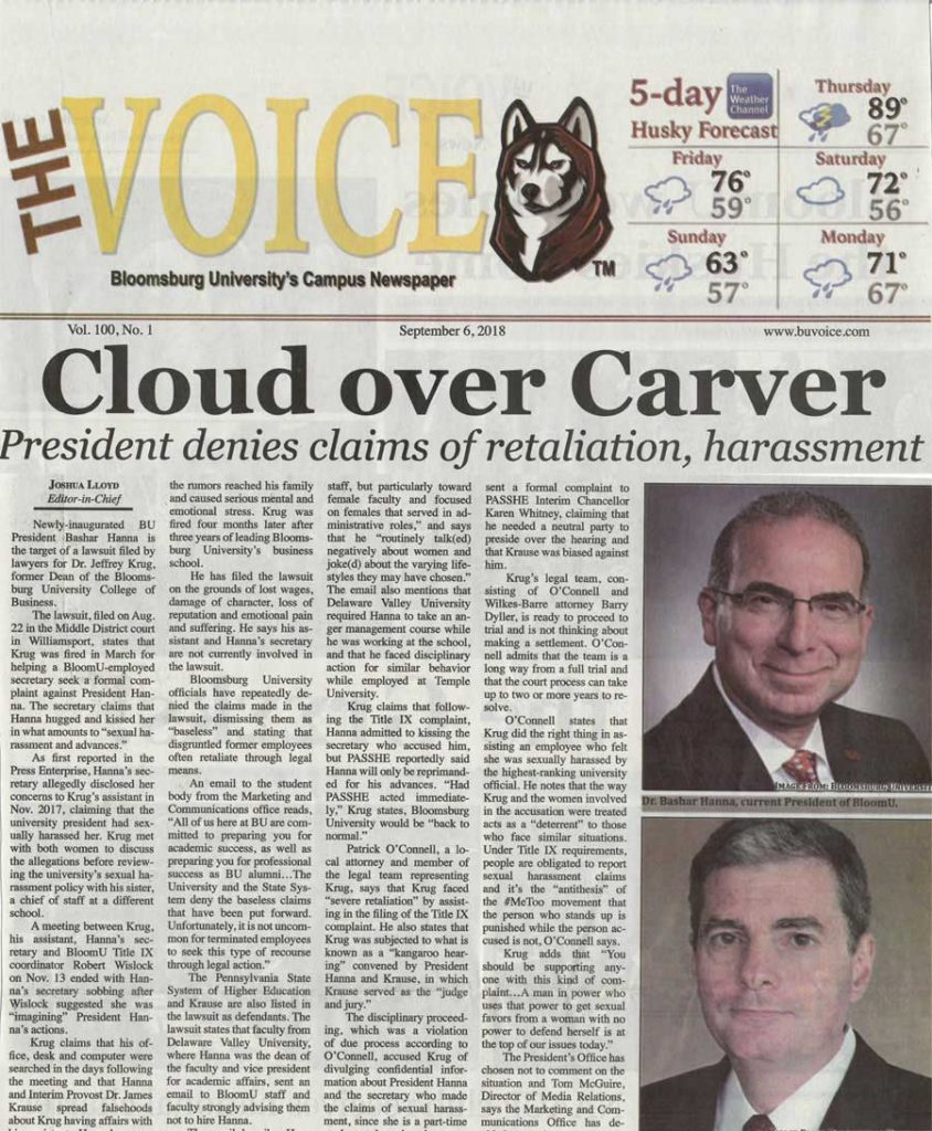 Cloud Over Carver Article | Patrick O'Connell Law Office